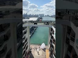 MSC World America in Miami 🚢💙 #msccruises #mscworldamerica #cruiseship #cruise #shorts