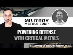 One Unique Antimony Stock To Watch Now? Military Metals CEO Interview (CSE:MILI)