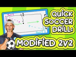 Quick soccer drills: Modified 2v2 (for ages 5-12) ⚽️
