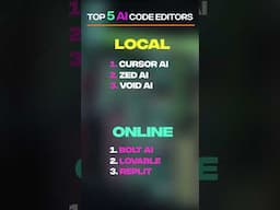 Top AI Expert Reveals 5 BEST Code Editors for 2025 #codeeditor #coding
