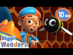 Blippi’s Sweet Adventure: Inside a Beehive! 🐝 | Blippi Wonders | Kids Cartoons | Party Playtime!