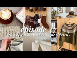 lunenberg pullover, sabai top, fleur tee, inclinations cowl • episode 47, marlene knits