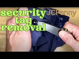 JCPenny Retail Clothing Security Tag Removal With Simple Tools | DIY Anti-Theft Device Quickly Gone