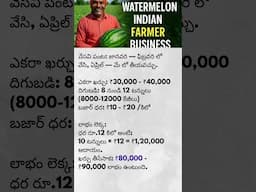 Watermelon Business Secrets | వేసవి పుచ్చకాయ సాగు లాభాలు | Farmer Income Idea |# shorts