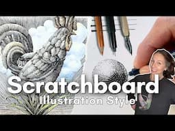 Scratchboard-Engraving Illustration Style with Pen and Ink | Beginner Tutorial