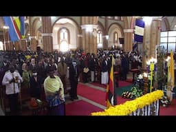 Bobi Wine attends Requiem Mass for His Holiness Pope Francis at Lubaga Cathedral Archdiocese Kampala