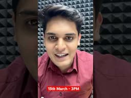 We will Meet again - 15 March 3PM❤️| Prashant Kirad