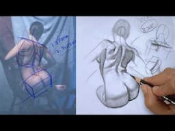 Refining a Student's Figure Drawing (Case Study and Critique)