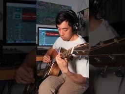 pretty acoustic math rock riff in open D #mathrock #midwestemo #guitarriff #guitar #acousticguitar
