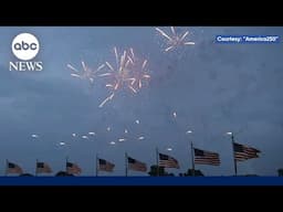 Fireworks close out the 250th anniversary of the armed services DC parade