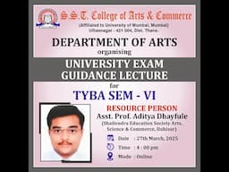 University Exam Guidelines TYBA SEM -VI