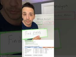 Do a variance analysis this way