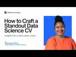 Data Career Masterclass: Craft a Standout Data Science CV