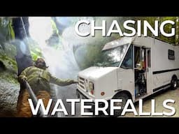 Finding waterfalls Vancouver Island vanlife