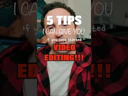 5 TIPS FOR A BEGINNER VIDEO EDITOR! 🎥 🎬 🎞️ #videoeditor #premiere #finalcut #davinci #capcut