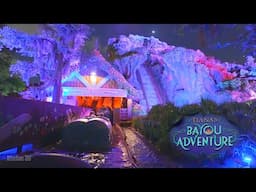 Disney's Tiana Log Flume Ride - Nighttime Ride through at Magic Kingdom 2025