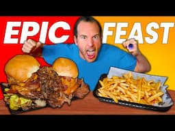 EPIC Prime Rib Bacon Cheeseburger Challenge For Meat Lovers!