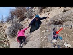 The mother runs away to a distant place to save herself and the orphaned daughter