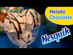 ¡Helado NESQUIK de Chocolate SIN MÁQUINA! Fácil, Cremoso y DELICIOSO