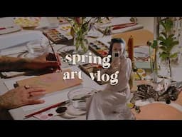 SPRING ART VLOG: painting fruits, visiting NYC & upcoming gatherings