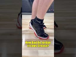Jordan 11 Crease Test - TRIGGER WARNING ⚠️‼️ #jordan11 #jordan11low #bred11 #weartesters #airjordan