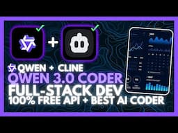 NEW Qwen 3 Coder: FULLY FREE AI Coder! Develop a Full-stack App Without Writing ANY Code! (FREE API)