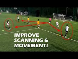 Possession Drill | Improve your SCANNING & POSITIONING | Help Your Team Keep The Ball Better! ⚽