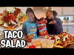 COOKING With MAMADEE , TACO SALAD Day | DANCE BATTLE Ft Mikayla & Mike