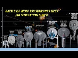 All 40 Battle Of Wolf 359 Starships Size Comparison