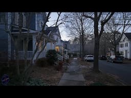 Winter Walk Through American Neighborhoods | Nature Sounds for Sleep and Study