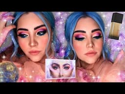 Maquillaje Azul con lila | Mercury Retrograde | Huda Beauty 🌑✨
