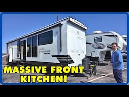 LARGEST Kitchen in Any Destination Trailer! 2025 Forest River Sandpiper 421FKL
