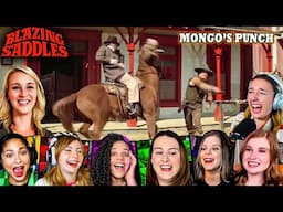 TOP "MONGO'S PUNCH" Reactions! Blazing Saddles 1974 Movie Reaction *First Time Watching*
