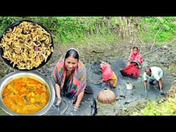 পাঁক পুকুরে নেমে প্রচুর মাছ ধরলাম আর রান্না করলাম বেগুন দিয়ে শোল মাছের ঝোল আর কৈমাছ ভর্তা