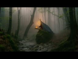 3 Days SOLO Heart of the River (Rain&fog Handicrafts cookin)