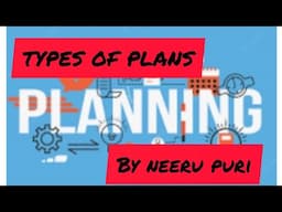 Types of plans || Planning|| Business studies class 12 #commerce CBSE