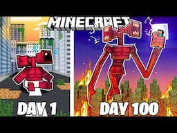 I Survived 100 Days as TITAN SIREN HEAD in Minecraft!