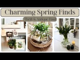 Spring Vintage & Thrifted Decor | Affordable Cottage Style DIYs & Antique Haul | Decorate with Me