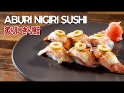 How to make Aburi nigiri sushi | salmon | recipe