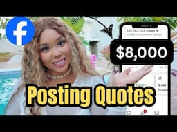 $8,000 in 20 days posting quotes on FACEBOOKS CONTENT MONETIZATION PROGRAM
