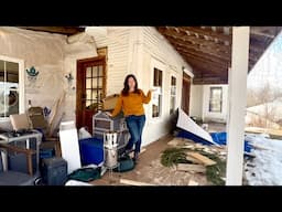 MAJOR PORCH CLEANUP... From Construction Zone to Cozy Sitting Area!!