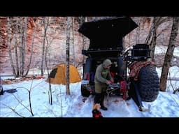 WINTER OVERLAND CAMPING IN ROOFTOP TENT