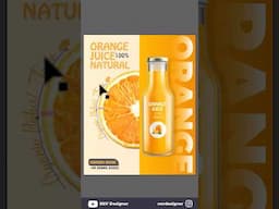 Juice Poster Design For Beginners ⚡. #juice #shortvideo #shorts