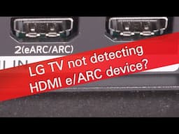 LG TV HDMI ARC not working - simple solution