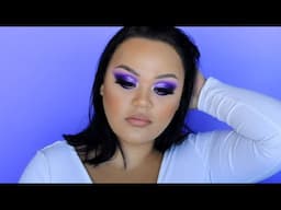 Bright Purple Smokes with Sparkles Makeup Tutorial