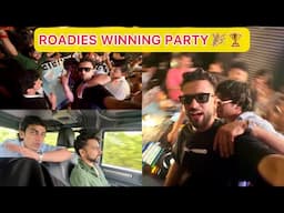 Roadies Winning Party 🏆🎊