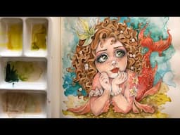 Painting with watercolors | Kuretake Gansai Tambi Art Nouveau