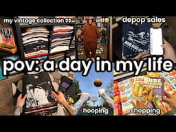 POV: a day in my life! selling on depop, shopping, my personal vintage collection