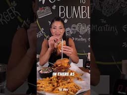 GIANT Burger Stack Onion Rings Challenge!