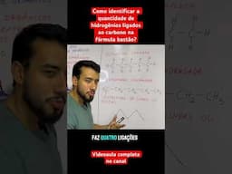 Como identificar a quantidade de hidrogênios ligados ao carbono na fórmula bastão?